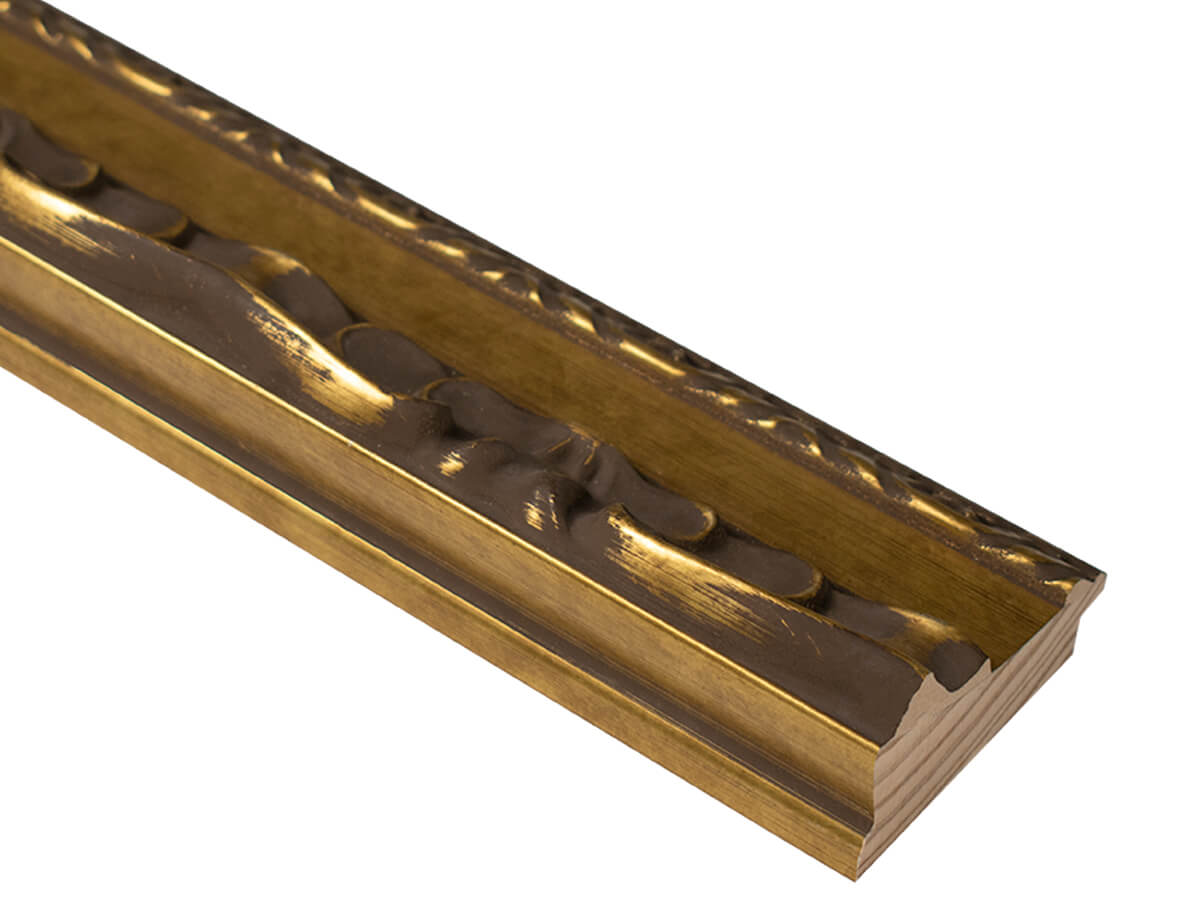 Toledo Aged Gold 70mm picture frame moulding