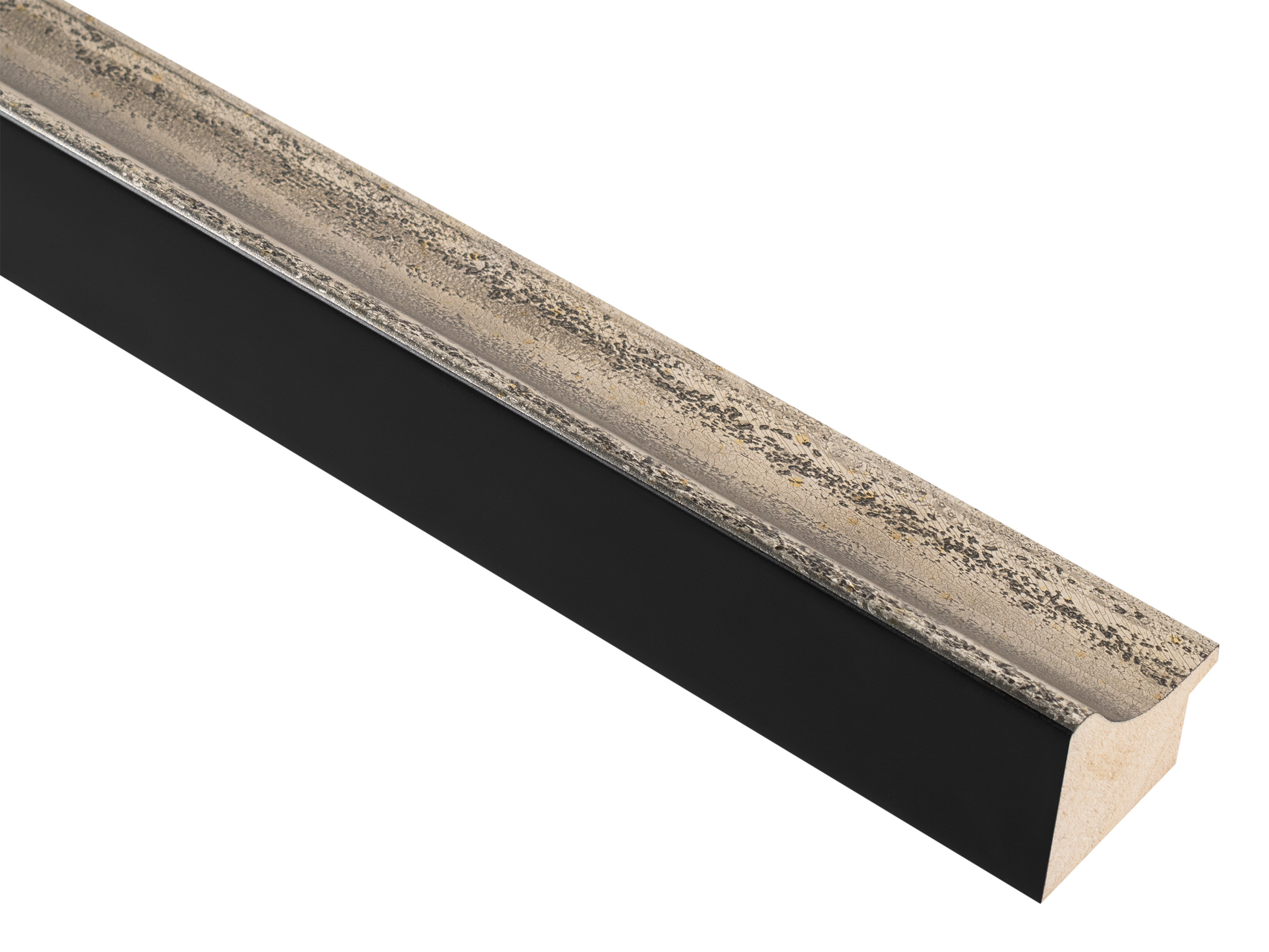 Myla Beaten Silver 41mm picture frame moulding