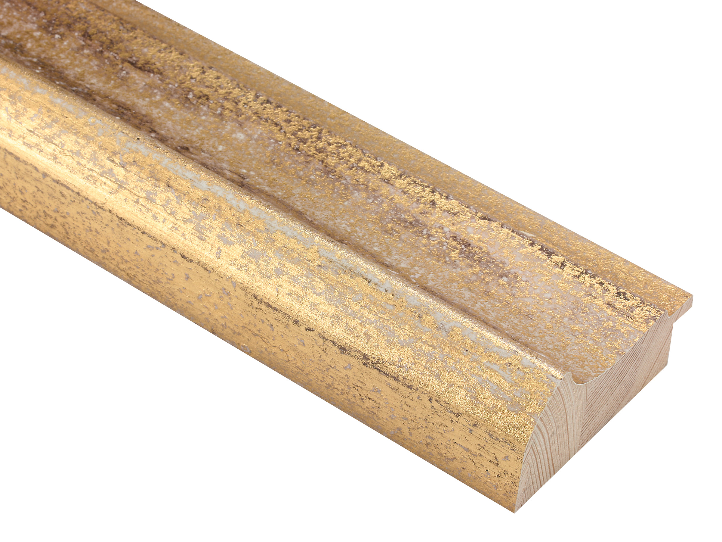 Tortora Worn Gold 78mm picture frame moulding
